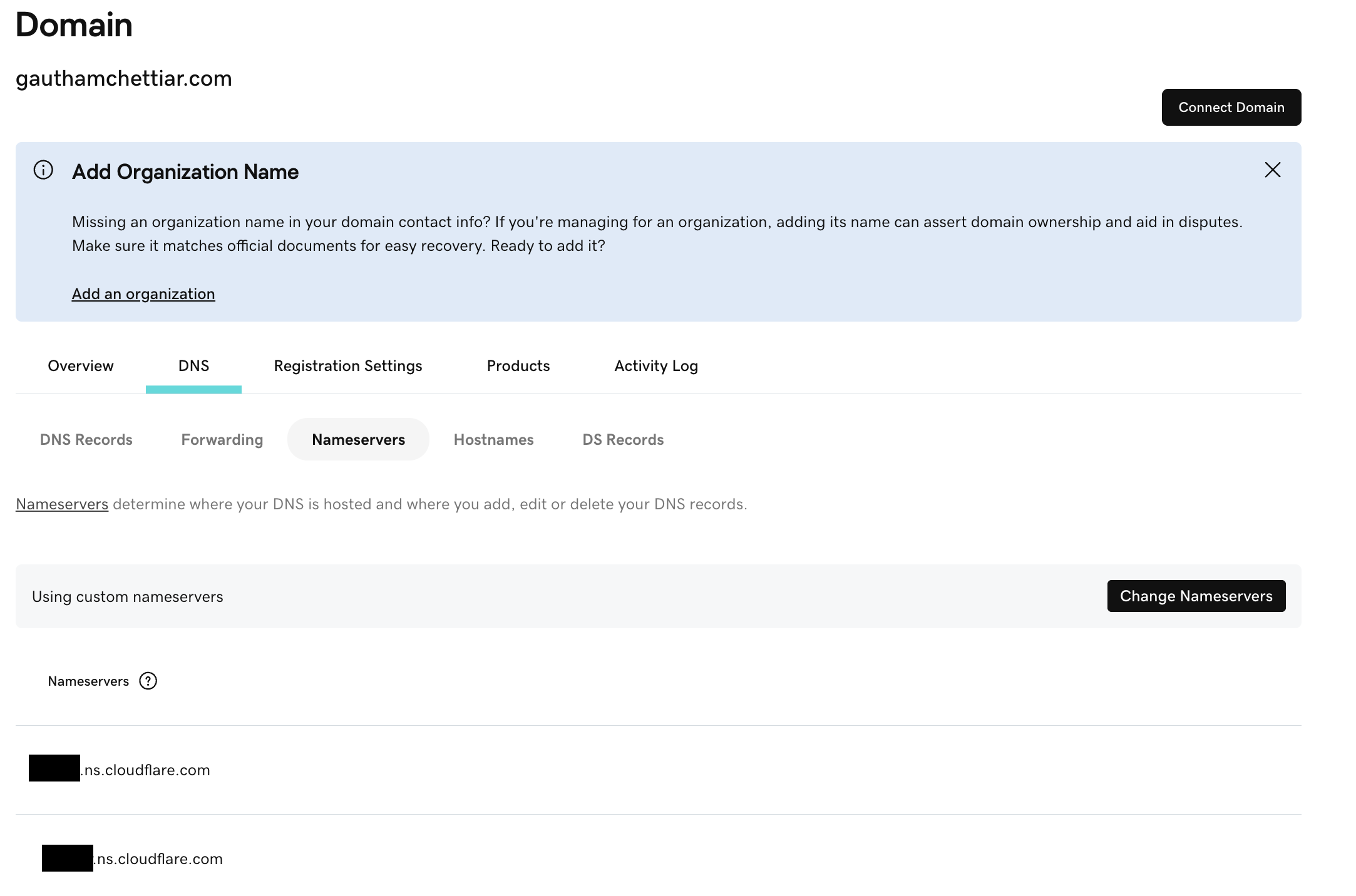 GoDaddy Nameserver Setup